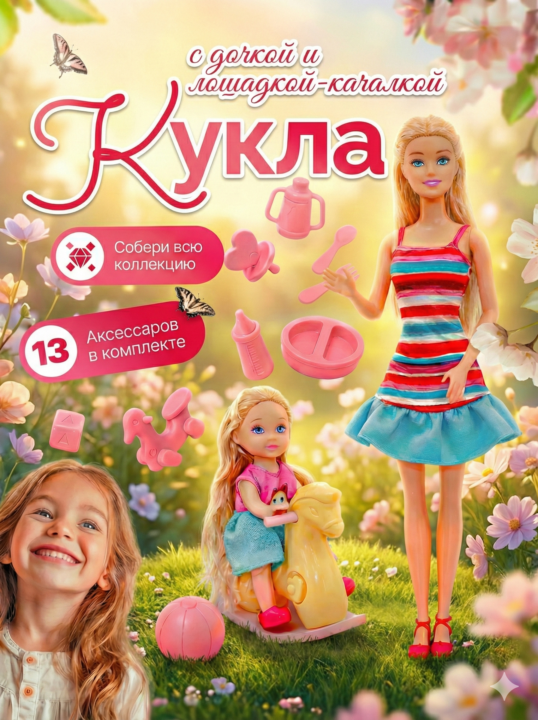 Кукла модельная SHARKTOYS с лошадкой 3590006 - фото 1