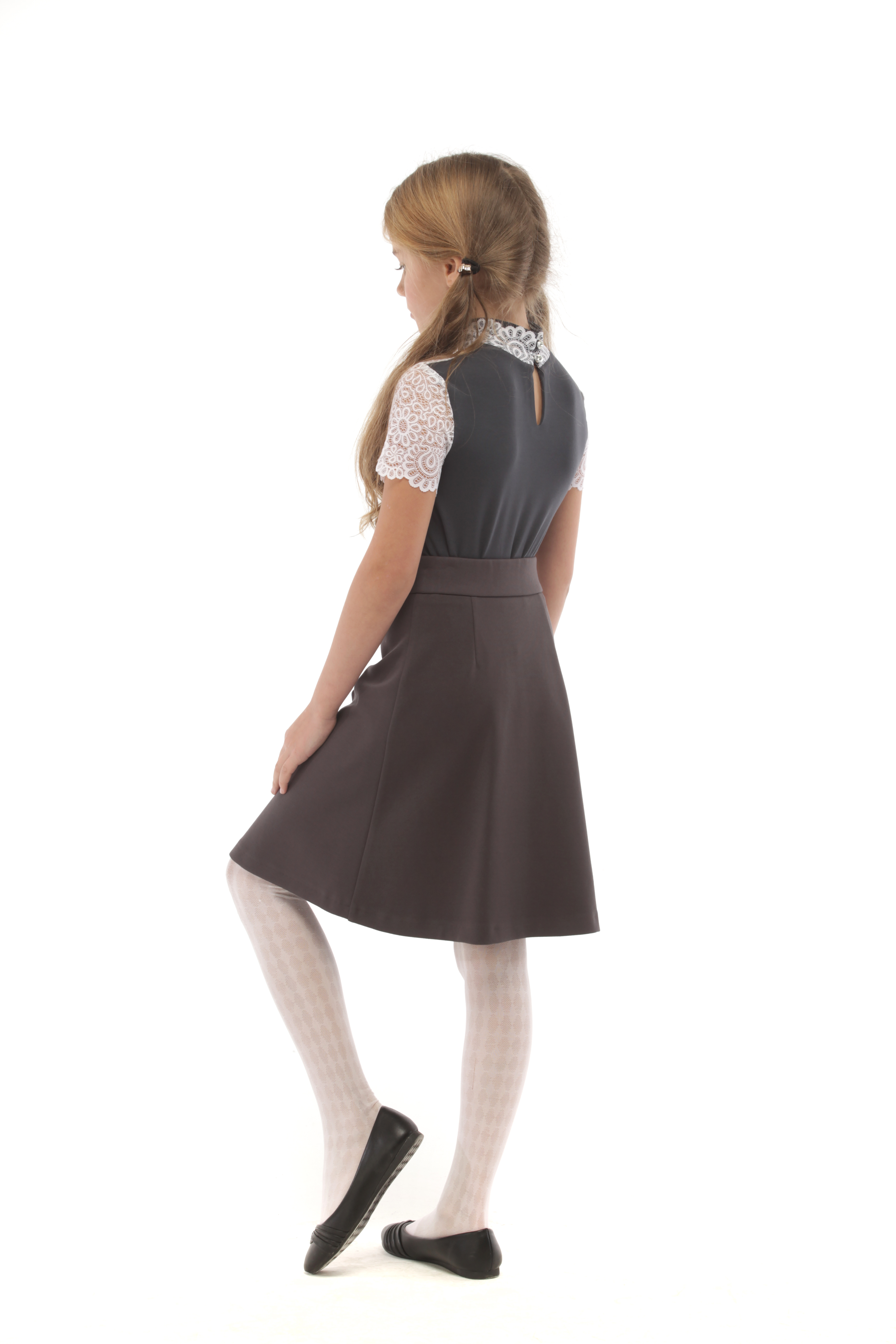 Юбка Stylish AMADEO AS-079-серый - фото 3