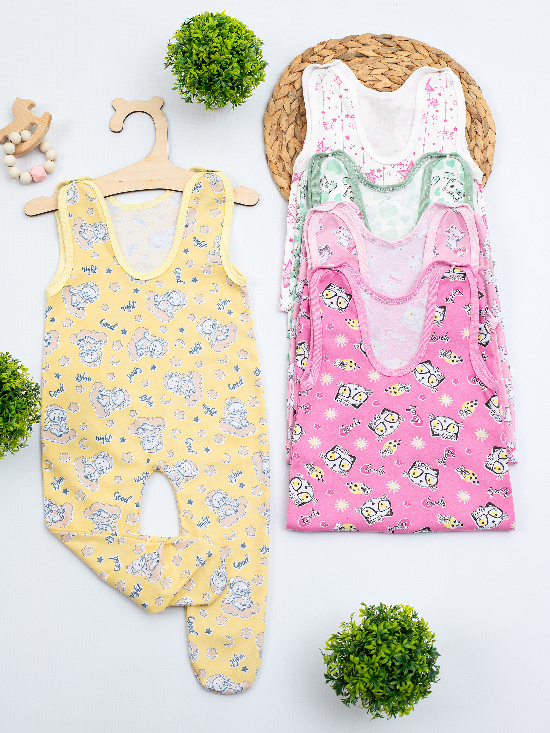 Ползунки 5 шт IVANOVO KIDS ПК-001девочка - фото 3