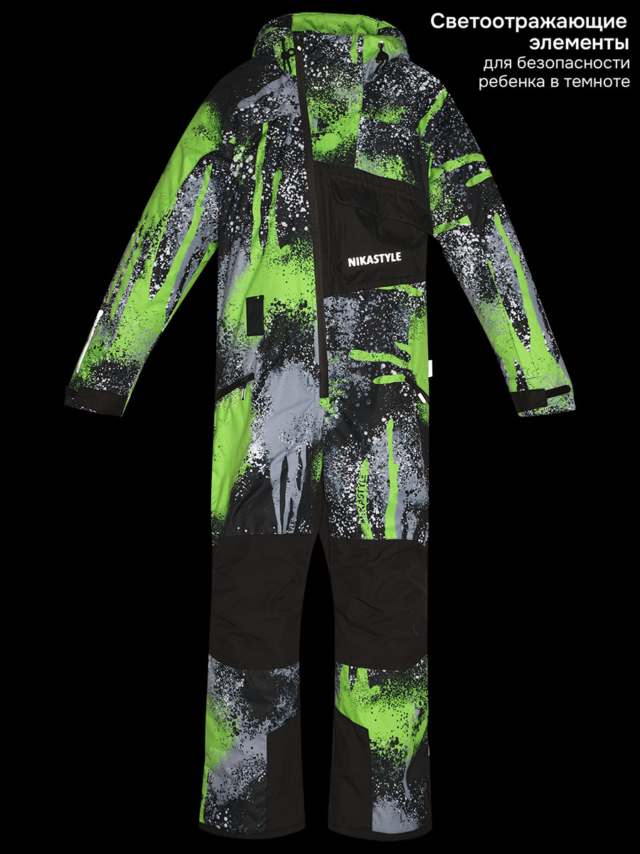 Комбинезон NIKASTYLE 8з1525 салат/черный - фото 16