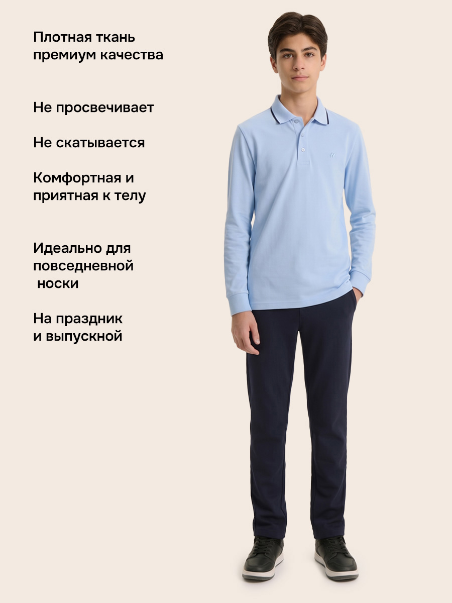 Поло NIKASTYLE 4ш72326 голубой - фото 3