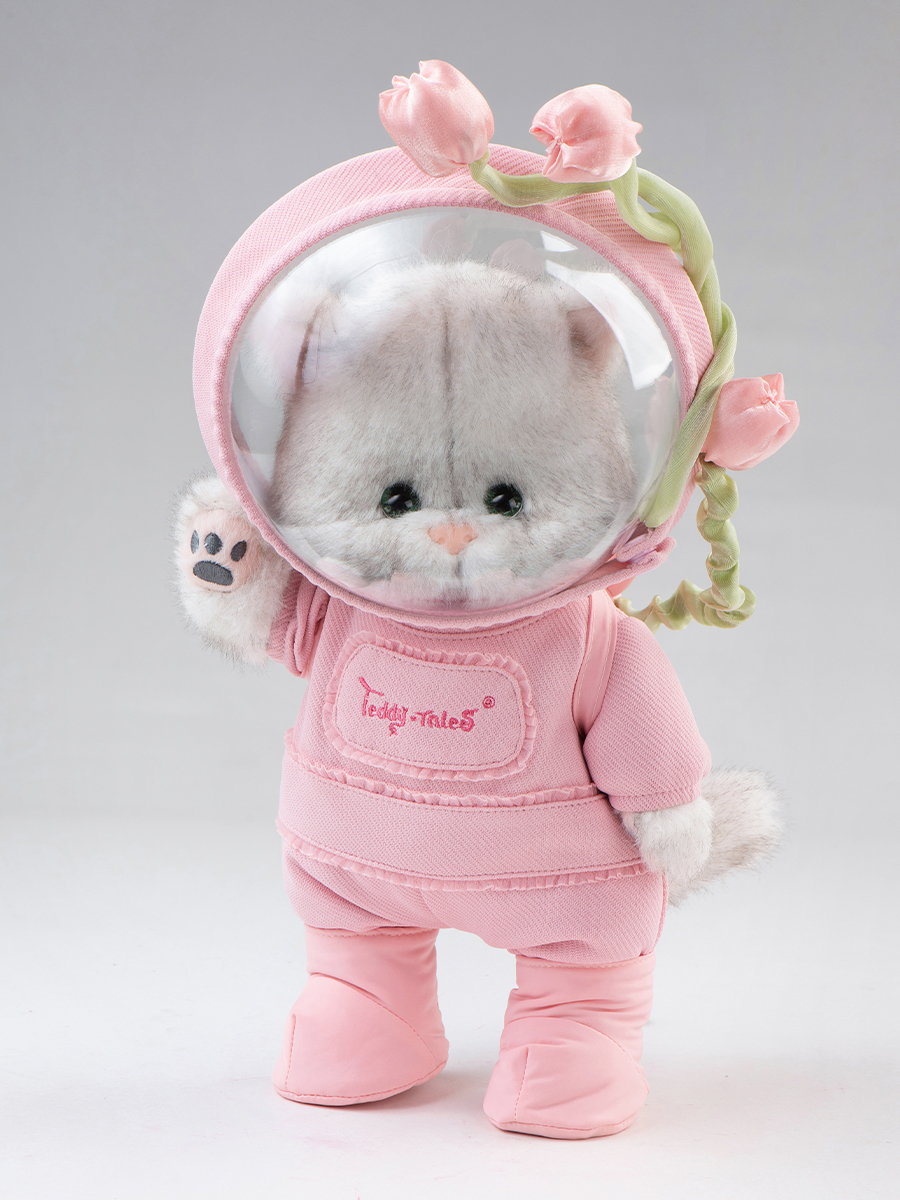Мягкая игрушка TeddyTales Котик Космонавт Розовое чудо - фото 1