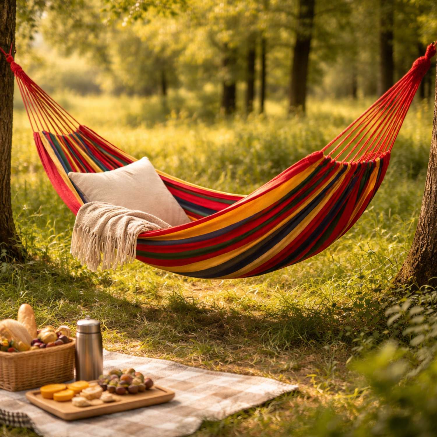 Гамак туристический ё подвесной тканевый - фото 1