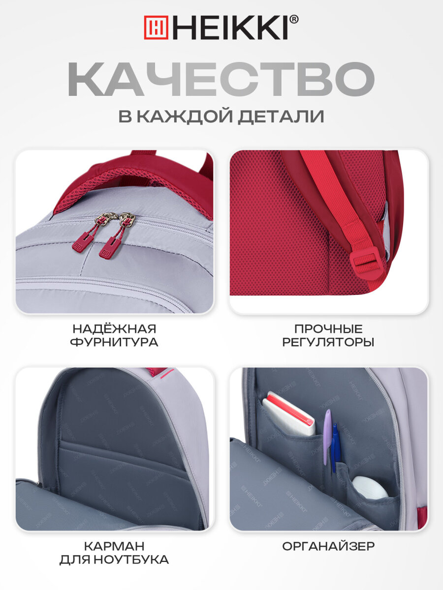 Рюкзак HEIKKI школьный городской для подростков для ноутбука - фото 5