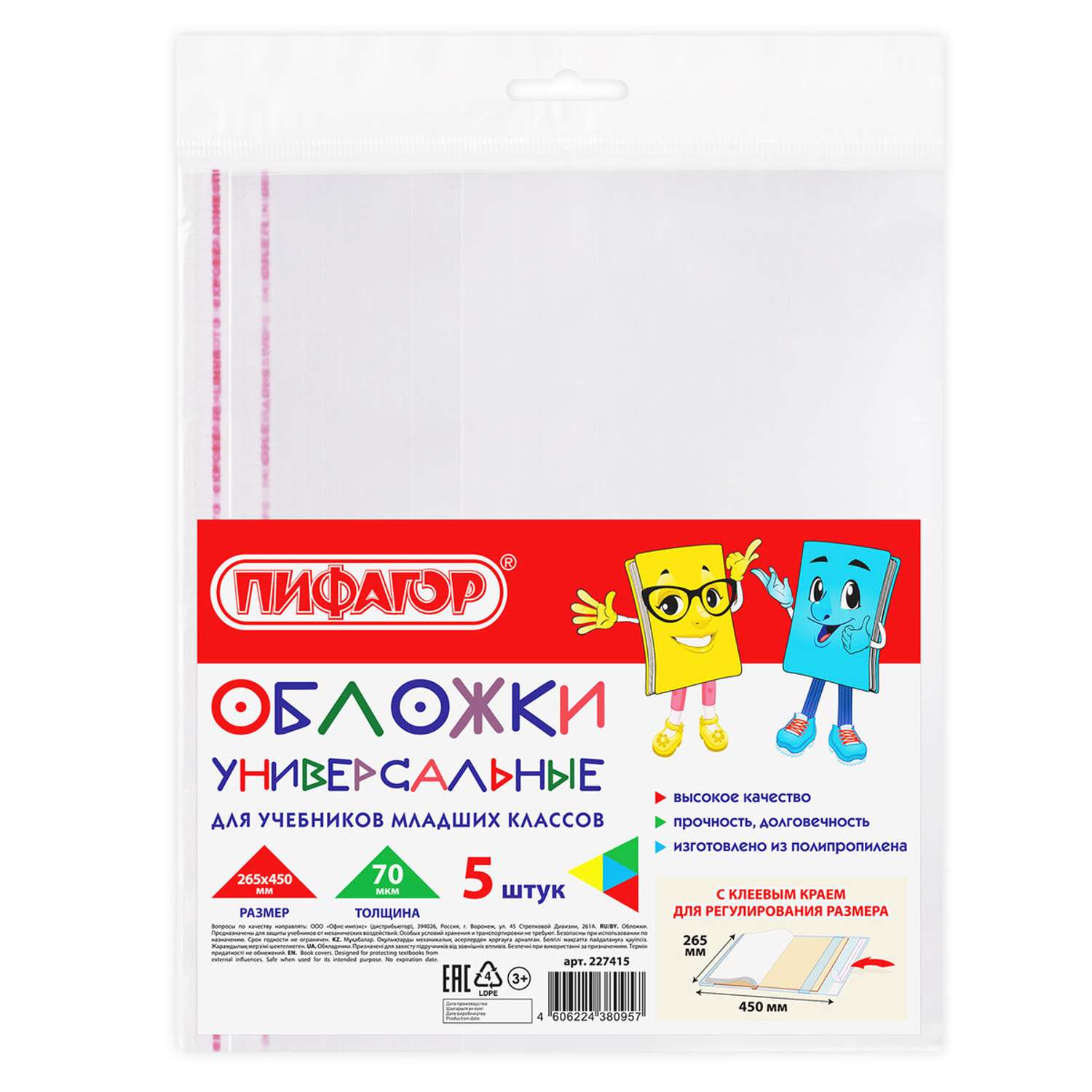 Обложка Пифагор 45 x 26.5 см 5 шт. - фото 1