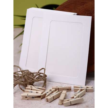 Крафтовые фоторамки iLikeGift Classic white 9.8х13.2см 10шт