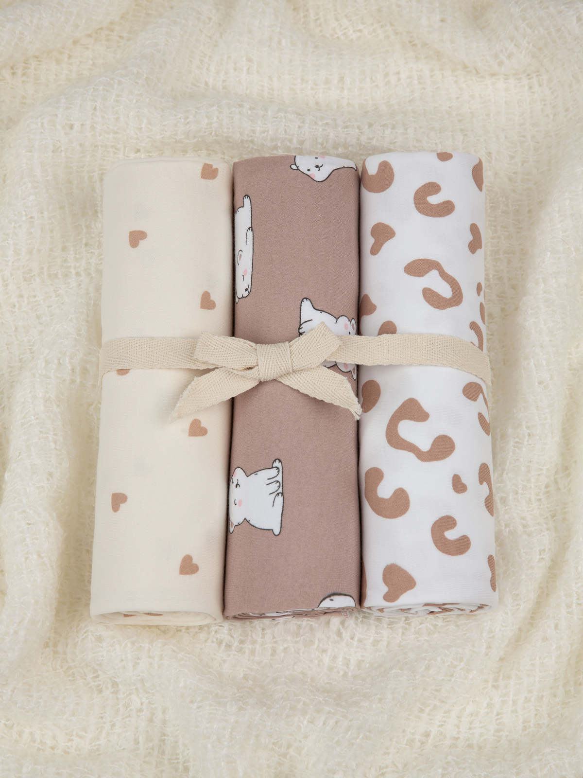 Пелёнка inlovery трикотаж 85х100 см 3 шт. - фото 2