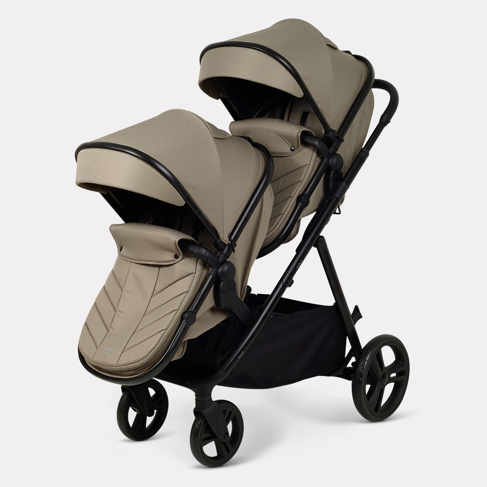 Коляска 2в1 для двойни Rant Basic Dualo коричневый - фото 3