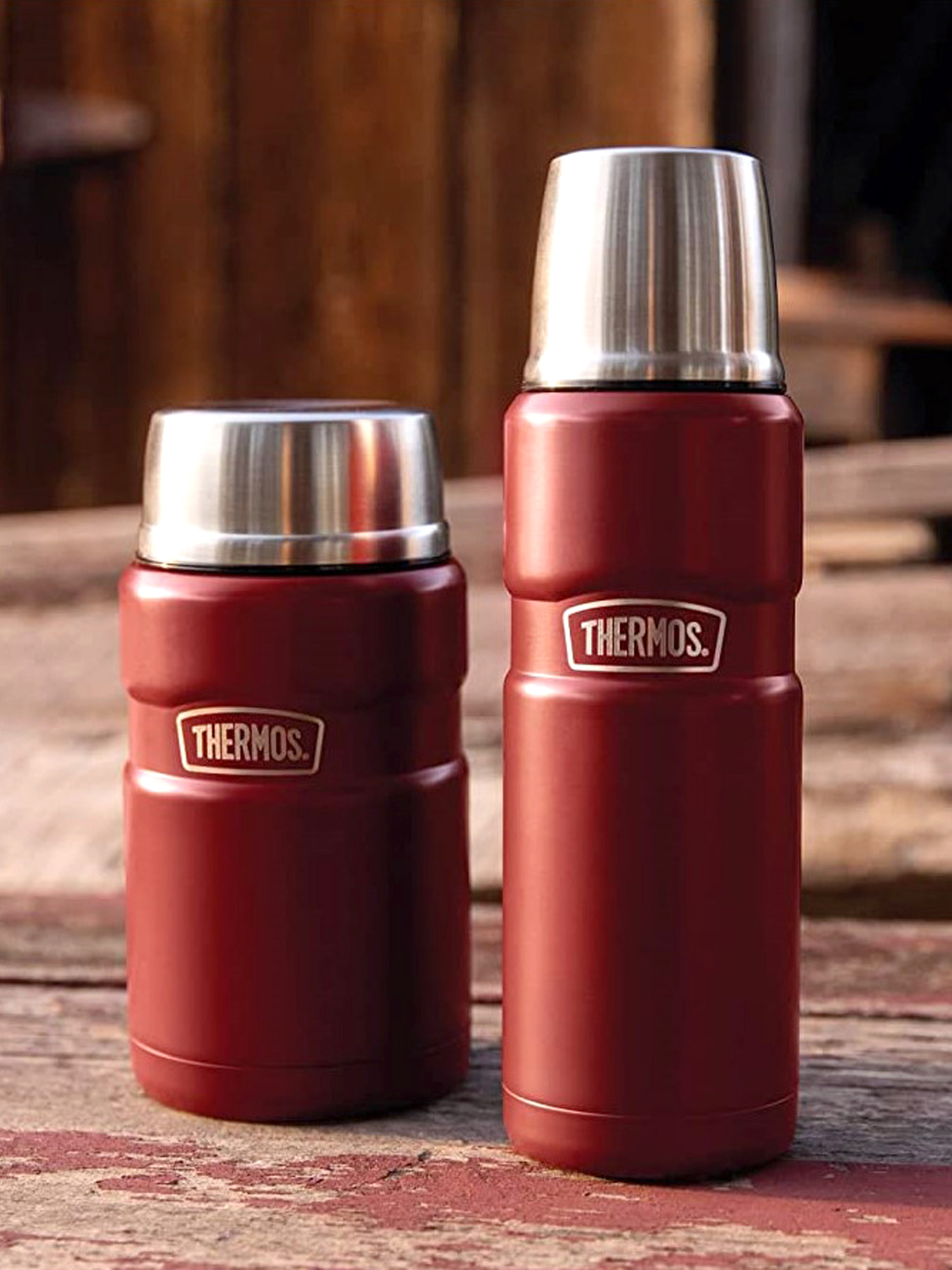 Термос для кофе чая 470 мл THERMOS KING-2000 кармино-красный – нержавеющая сталь герметичный тепло/холод 12/24 часа - фото 12