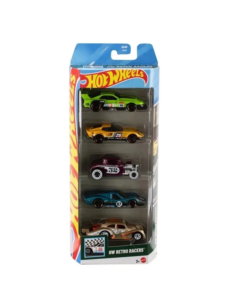 Автомобиль Hot Wheels Retro racers 5шт 1:64 JBJ86 - фото 2