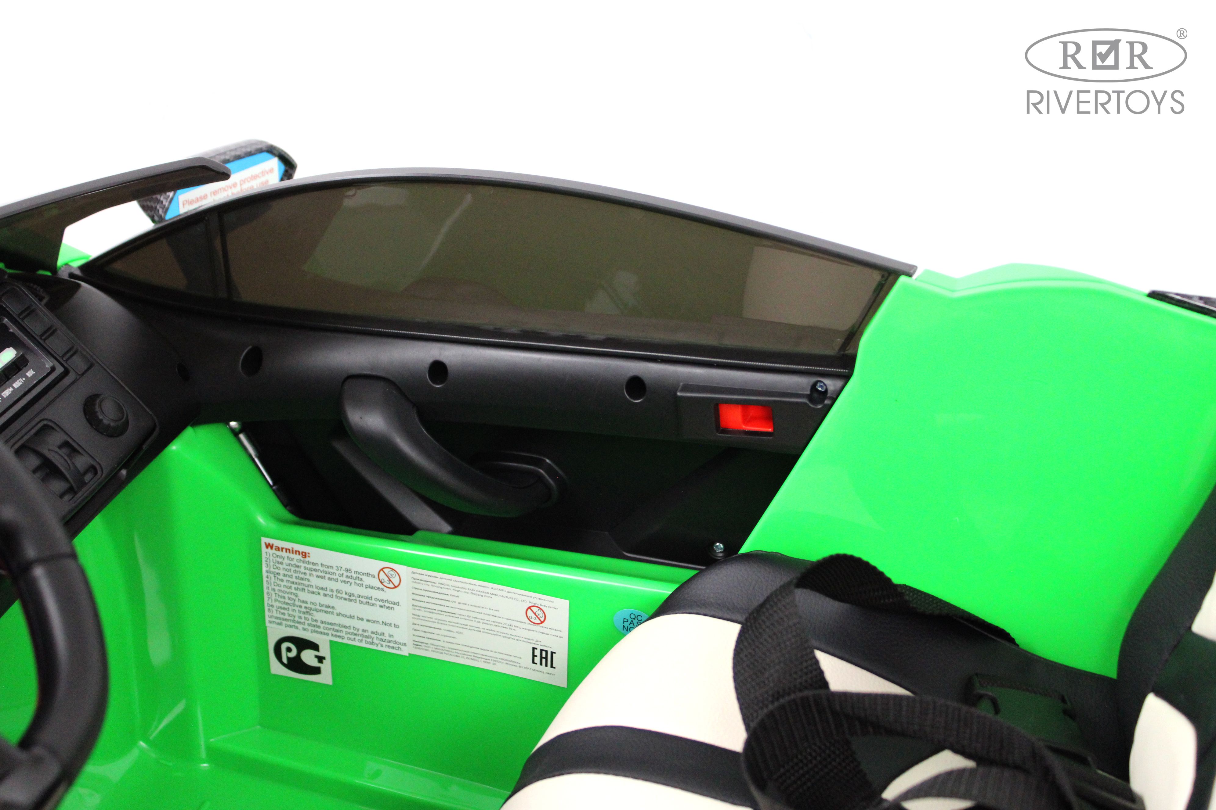 Электромобиль RIVERTOYS A111MP-GREEN С пультом ДУ - фото 29