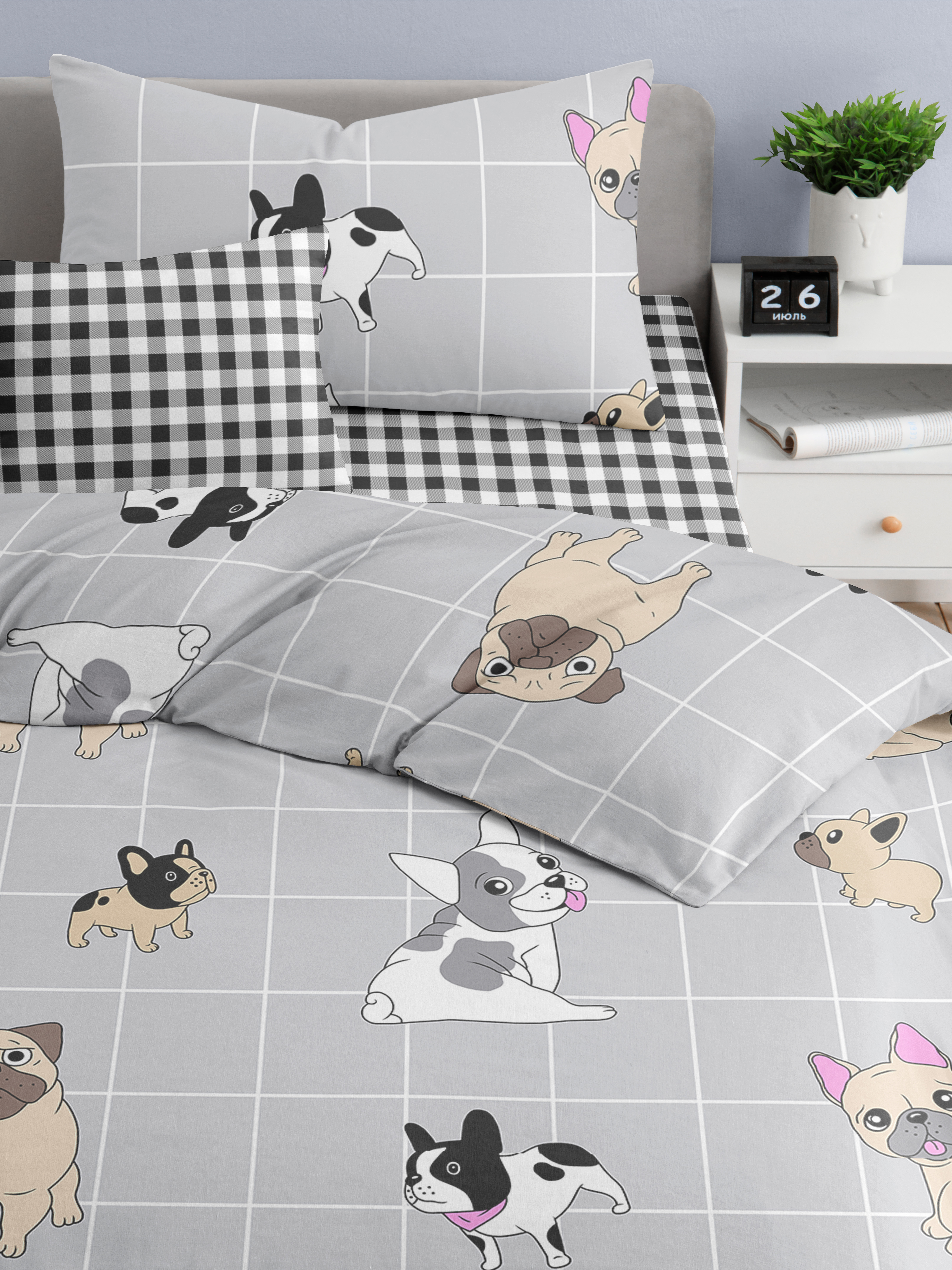 Комплект постельного белья Ночь Нежна Догс полутораспальный 3 предм. - фото 7