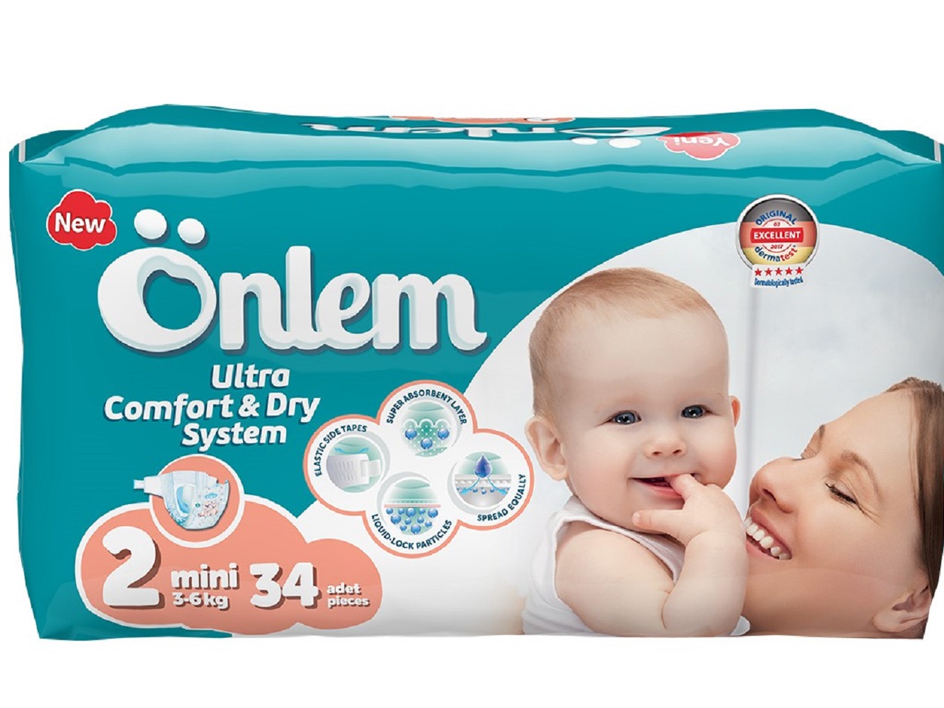 Подгузники Onlem для новорожденных S (3-6 кг) 34 шт. - фото 6