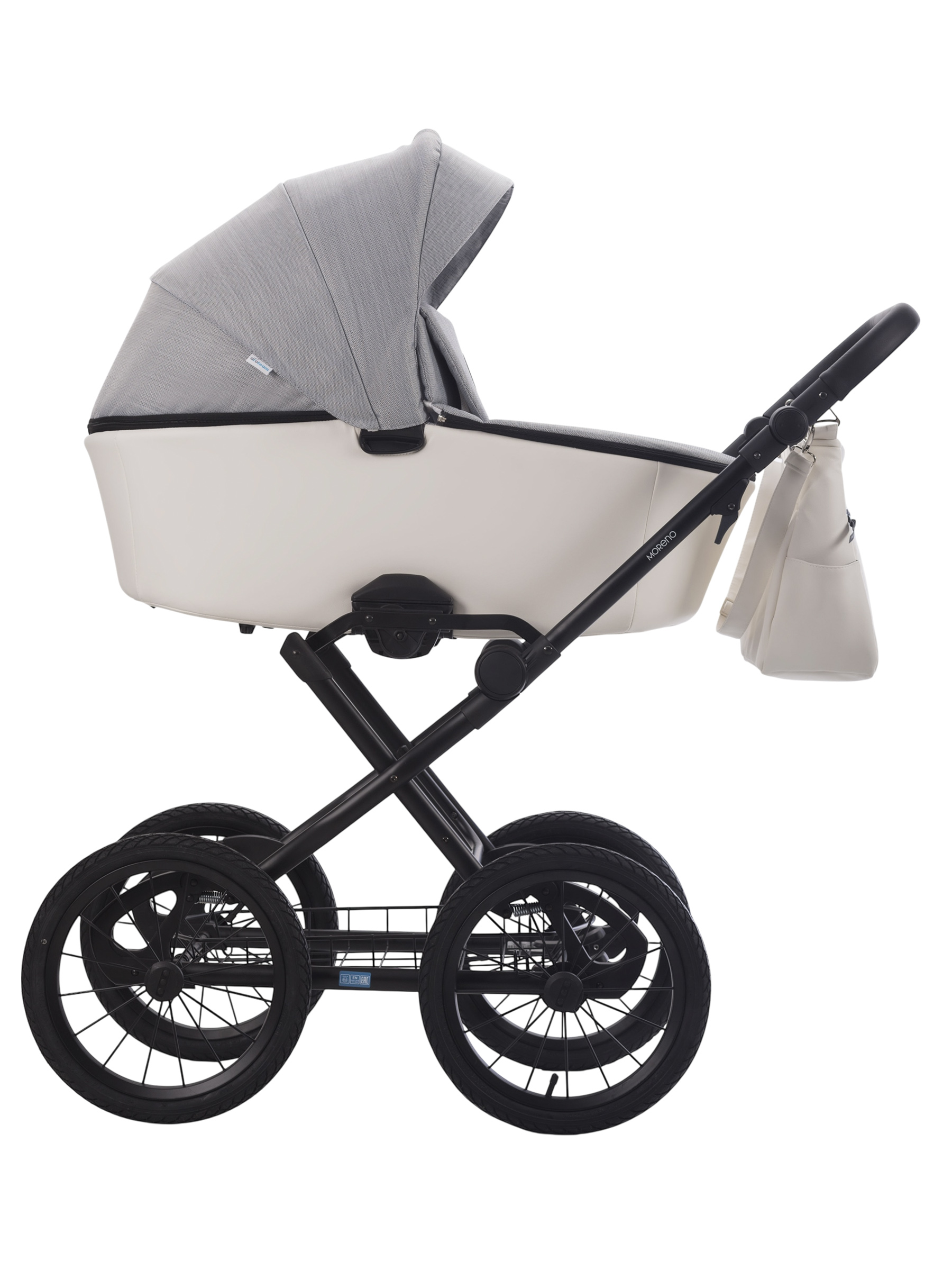Коляска 2в1 Aroteam Moreno SL New 07 серый-белый - фото 2