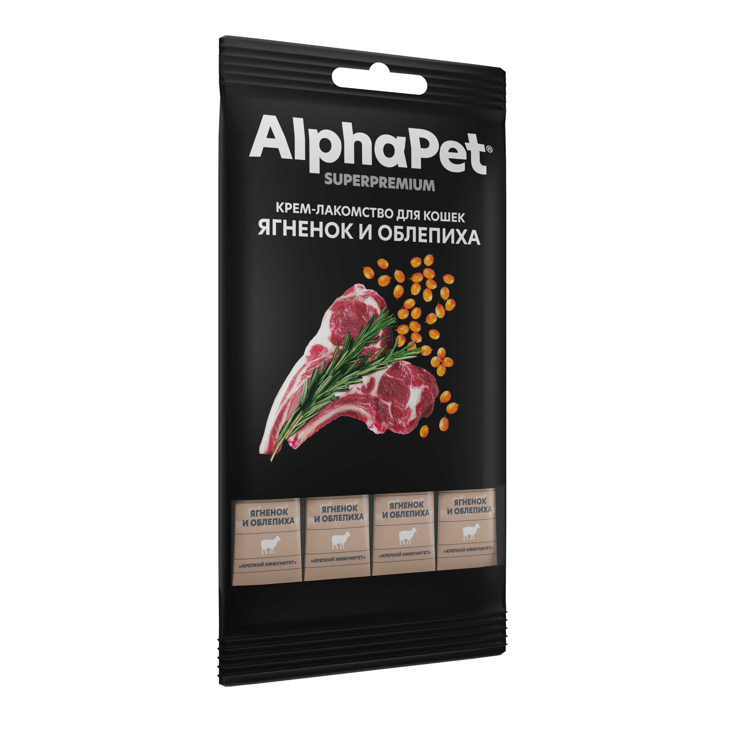 С ягненком и облепихой AlphaPet Лакомство для кошек - фото 3
