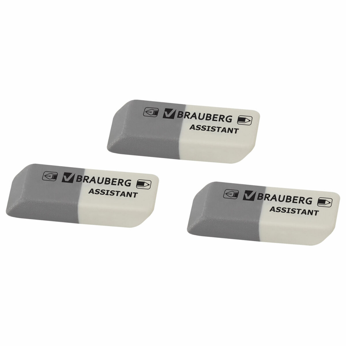 Ластик Brauberg 3 шт. - фото 7