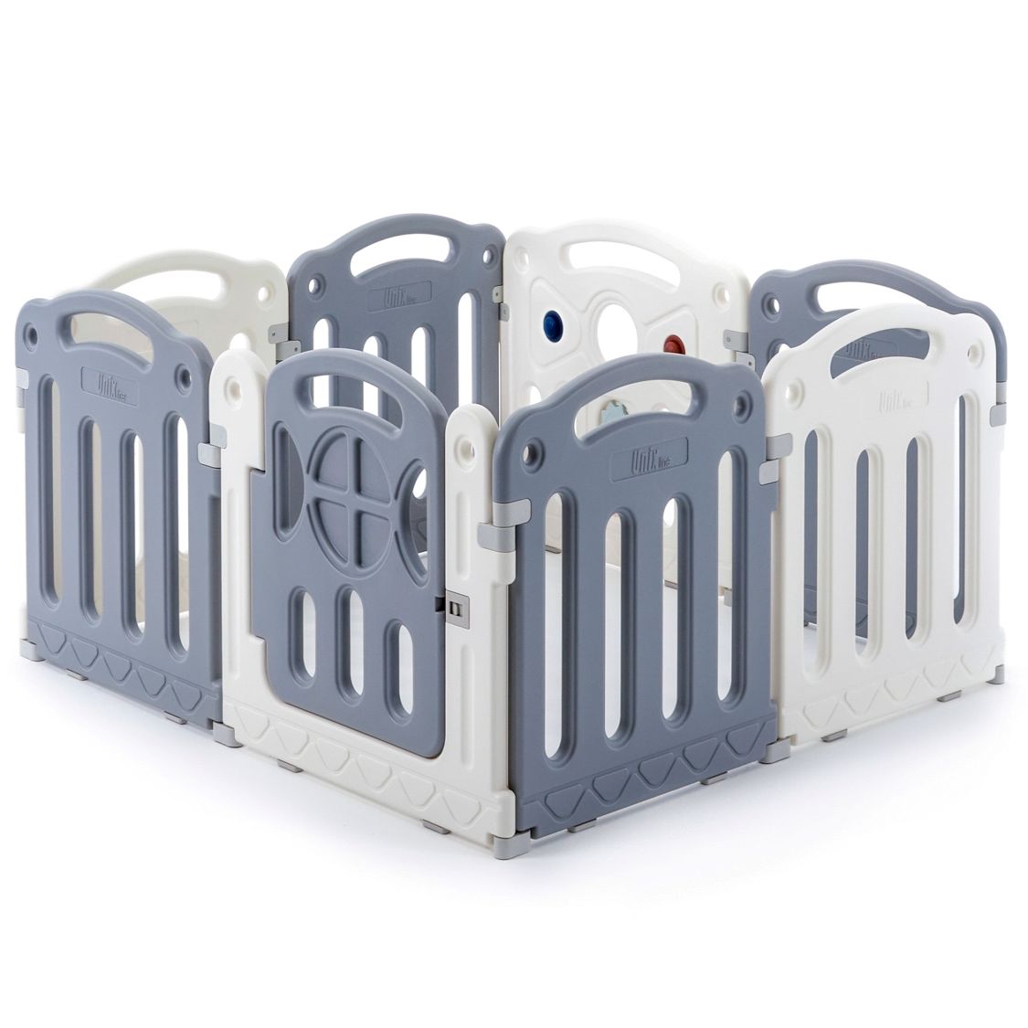 Манеж UNIX line Classic 126x120 с ковриком PPCL6GRY - фото 2