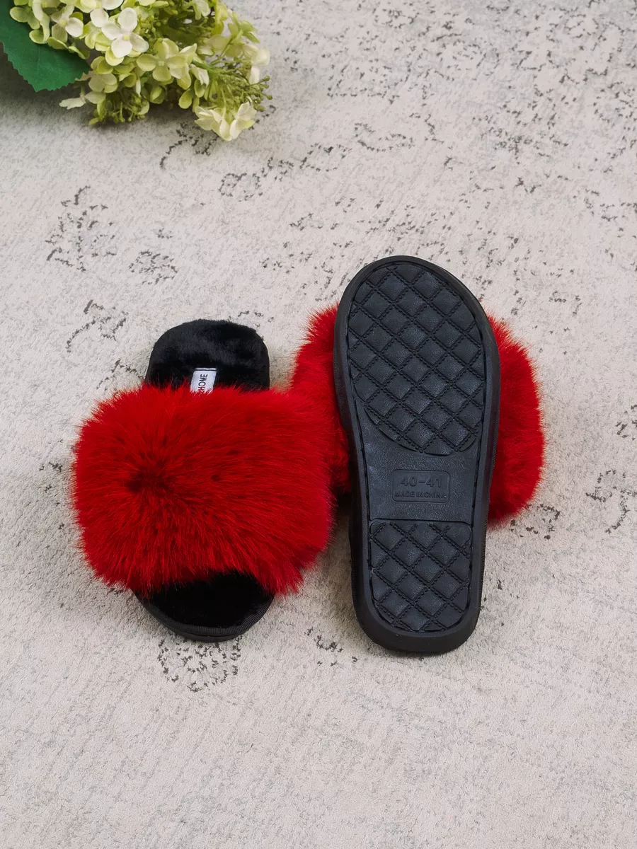 Тапочки UTA HOME 12мех/красн - фото 3