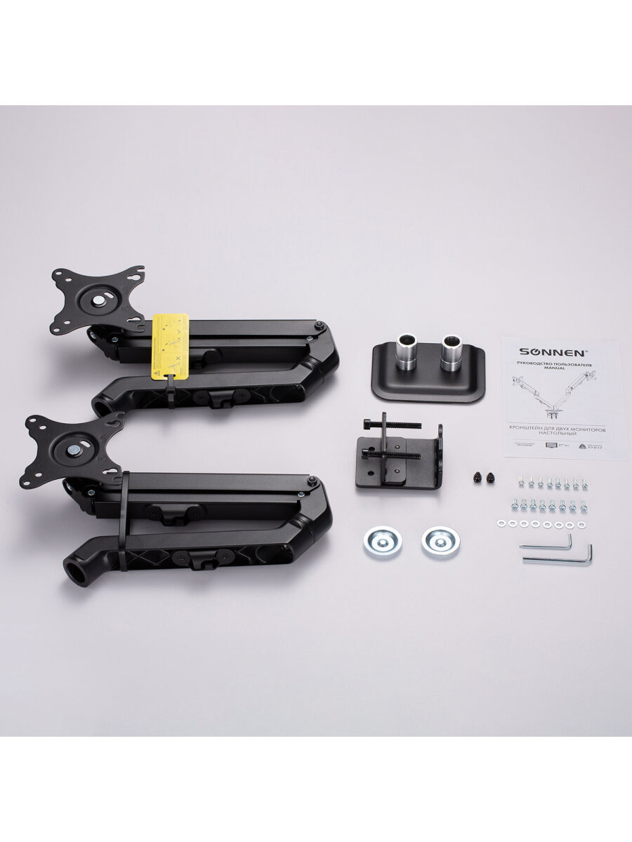Кронштейн Sonnen для двух мониторов настольный до 27 дюймов 14 кг - фото 12