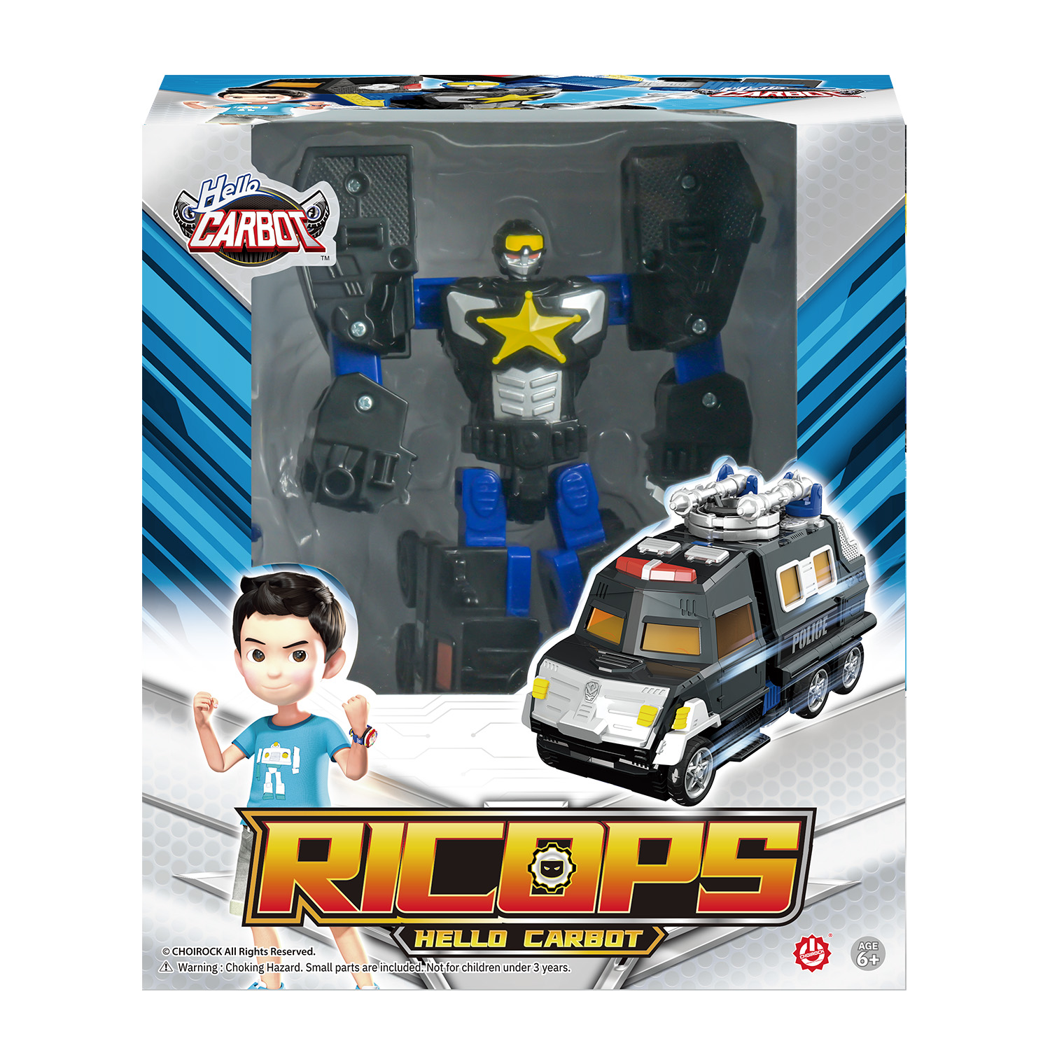 Игровой набор Hello Carbot Трансформер Ricops 16 см S7 - фото 1