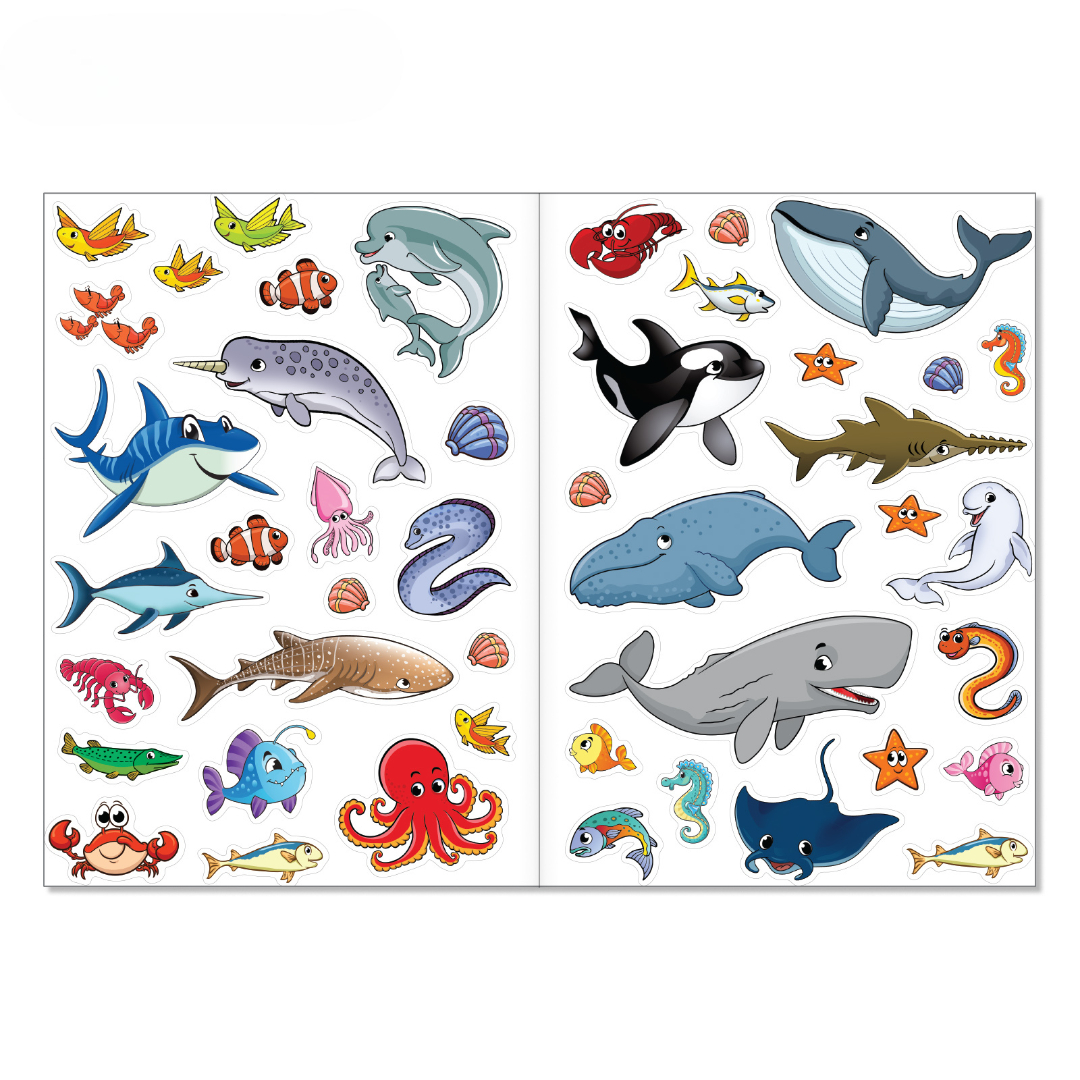 Книжное комплектное издание Буква-ленд с многоразовыми наклейками В мире животных А4 2 шт - фото 5