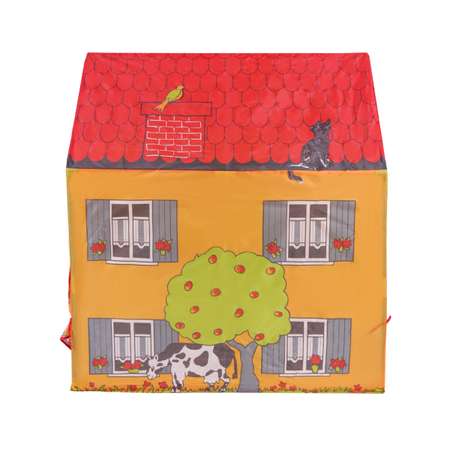 Палатка игровая Рыжий кот Домик в деревне / 95x75x102 см