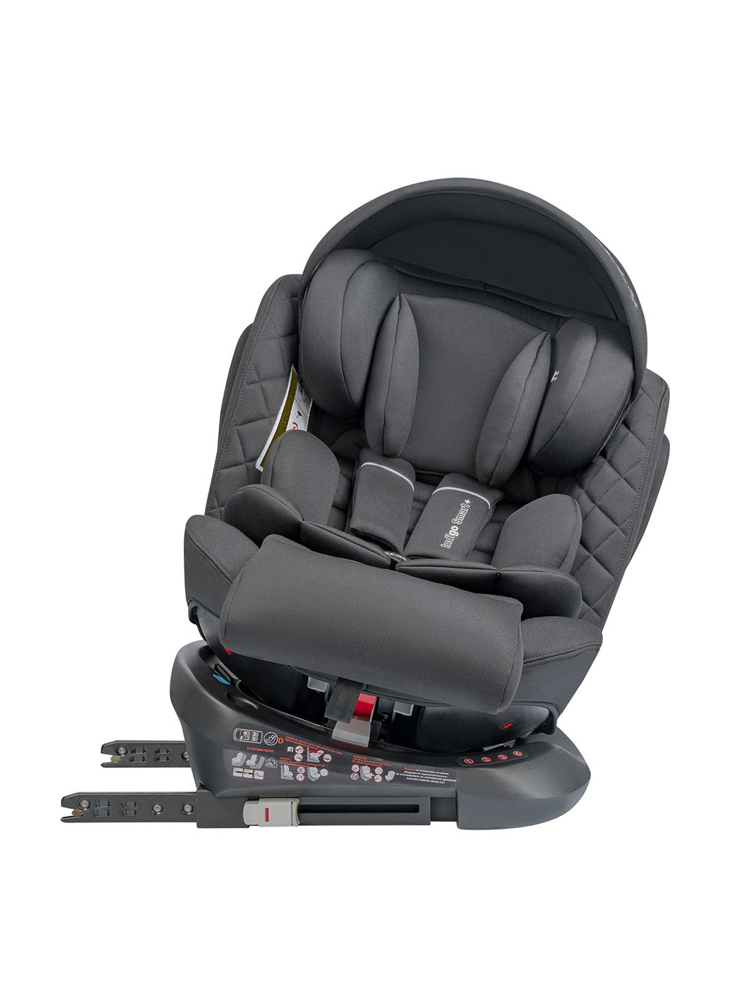 Автокресло Indigo SMART+ черный Isofix 0+/1/2/3 (0-36 кг) - фото 10