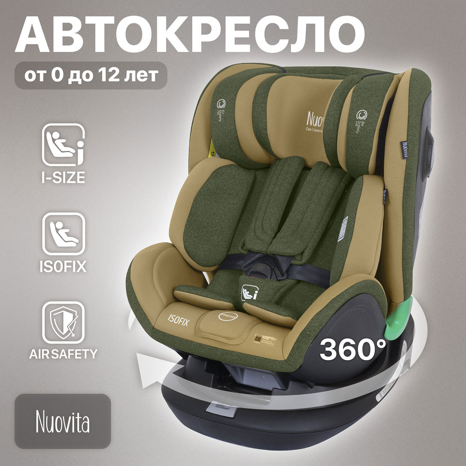 Автокресло Nuovita 0+/1/2/3 (0-36 кг) - фото 1