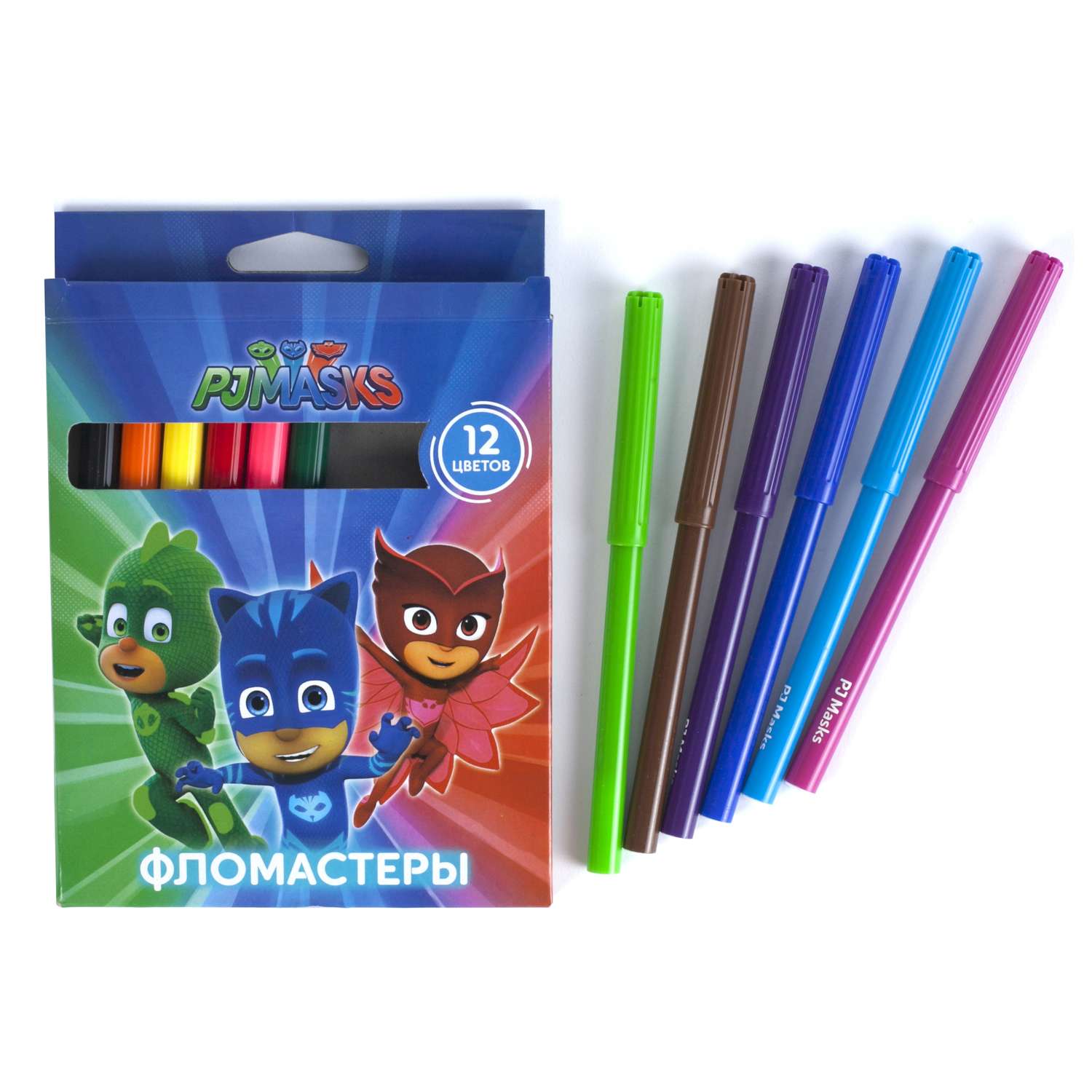 Фломастеры PJ masks 12 цв. - фото 5