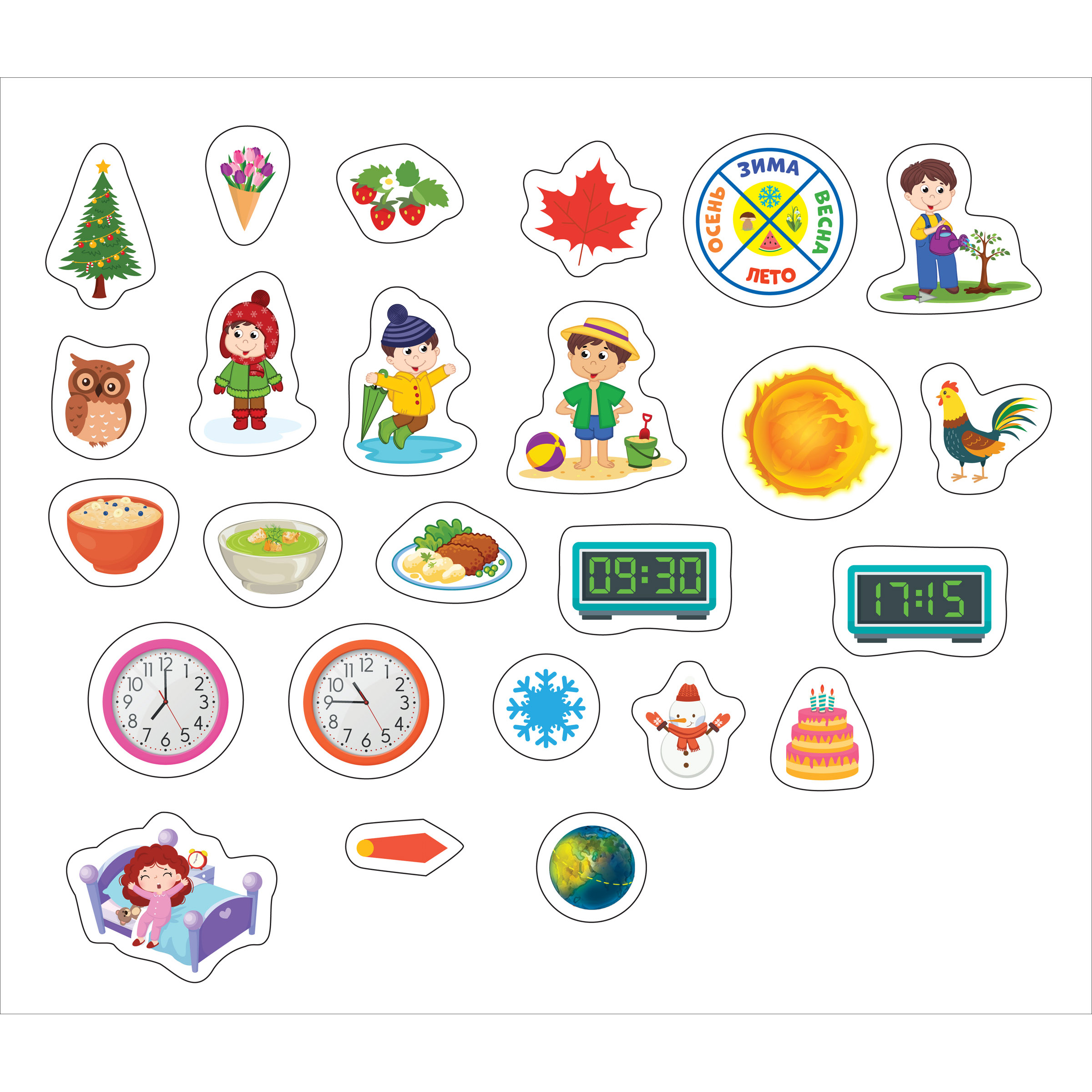 Книга Росмэн Часы и календарь Книга с липучками - фото 5