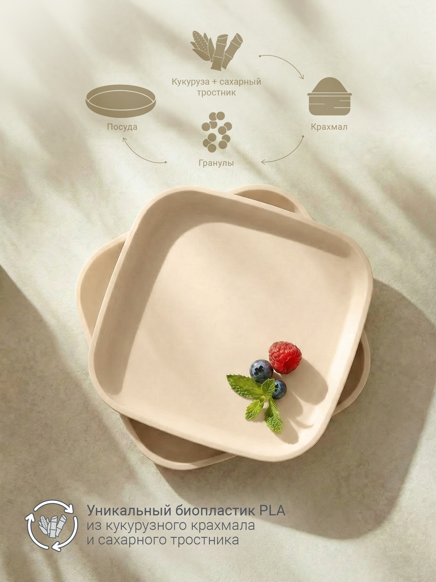 Тарелка edda Лён 300 мл 2 предм. - фото 2