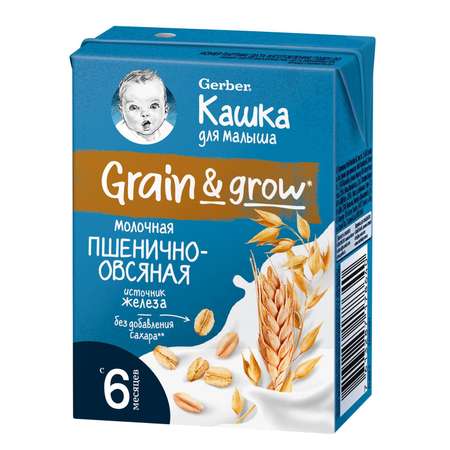 Кашка молочная Gerber пшенично-овсяная 200мл с 6месяцев