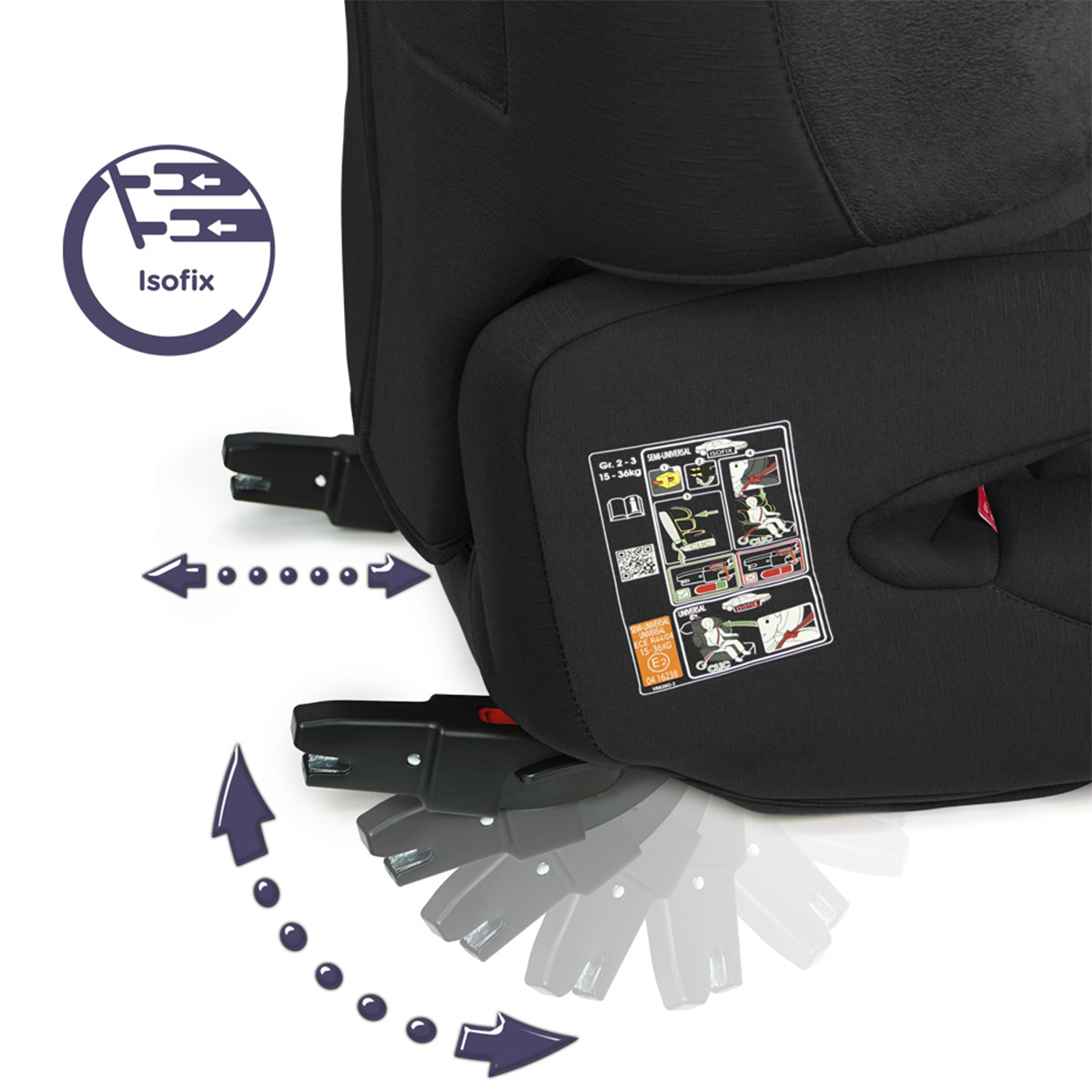 Автокресло Renolux Renofix carbon Isofix 2/3 (15-36 кг) черный - фото 9