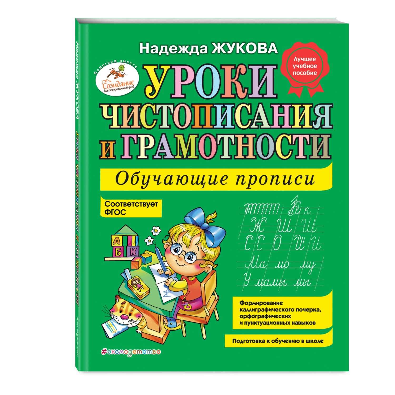 Книга Уроки чистописания и грамотности Обучающие прописи Жукова - фото 1