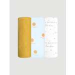 Пелёнка Mjolk Hello Mommy Новый день Mustard трикотаж 85х120 см 3 шт.