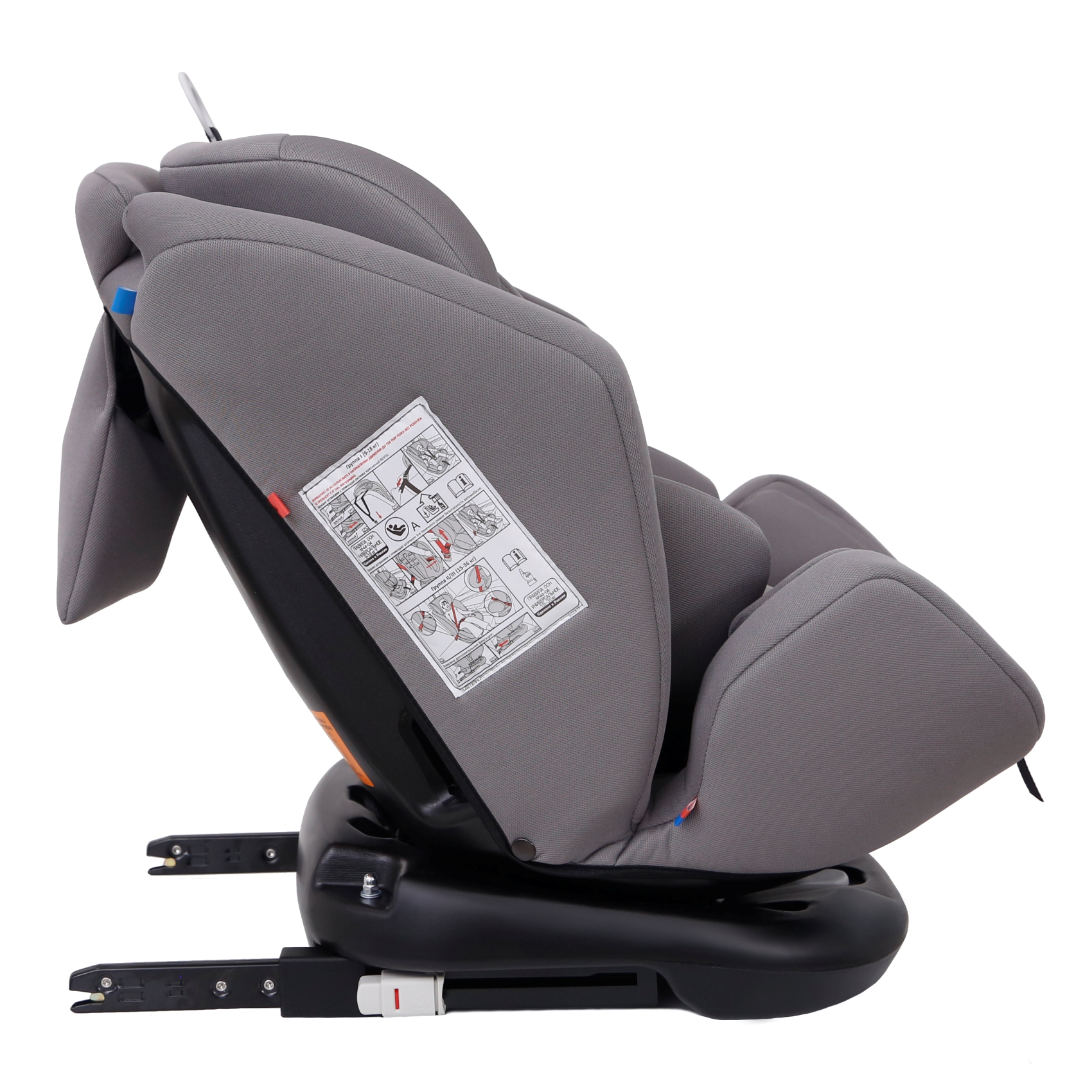 Автокресло Еду-Еду Isofix 0+/1/2/3 (0-36 кг) серый - фото 7