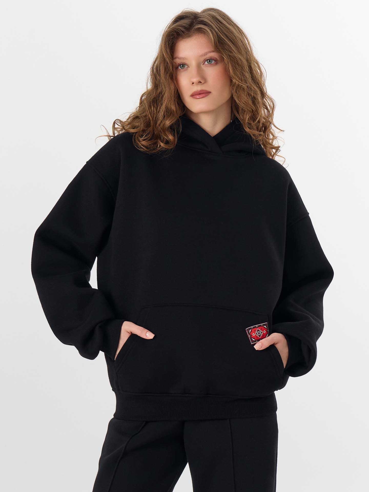 Худи Mark Formelle (Марк Формэль) 122524/черный +печать - фото 1