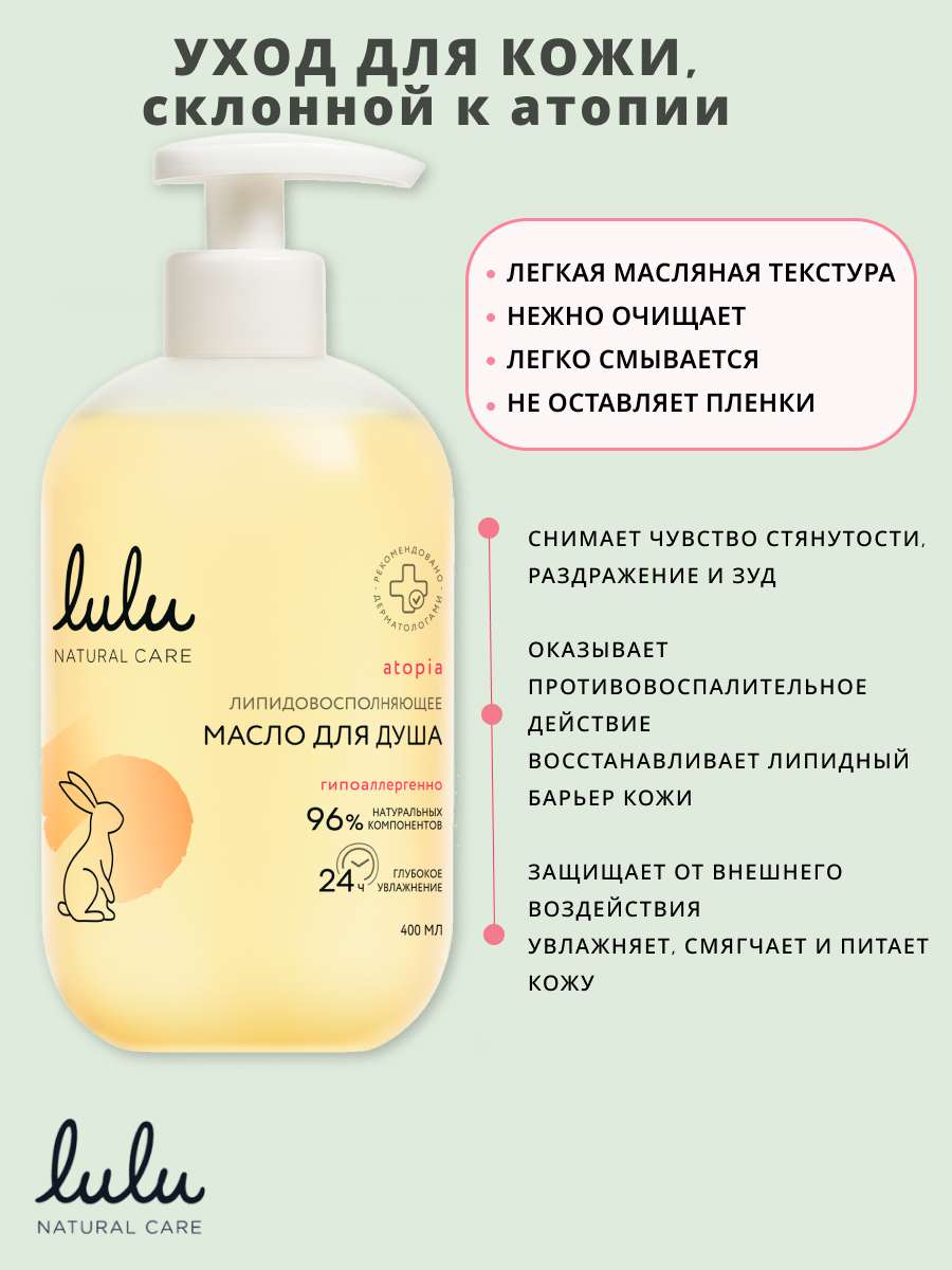 Набор LULU за кожей склонной к атопии эмульсия, масло - фото 3