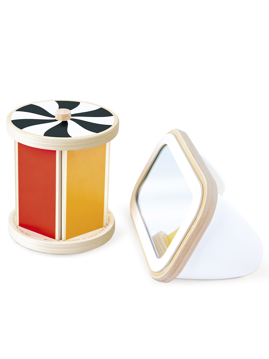 Игрушка Hape Крутящийся барабан с зеркалом - фото 6