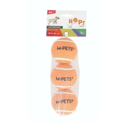 Игрушка для собак M-PETS Hор теннисный мяч оранжевый 6.4см 3шт