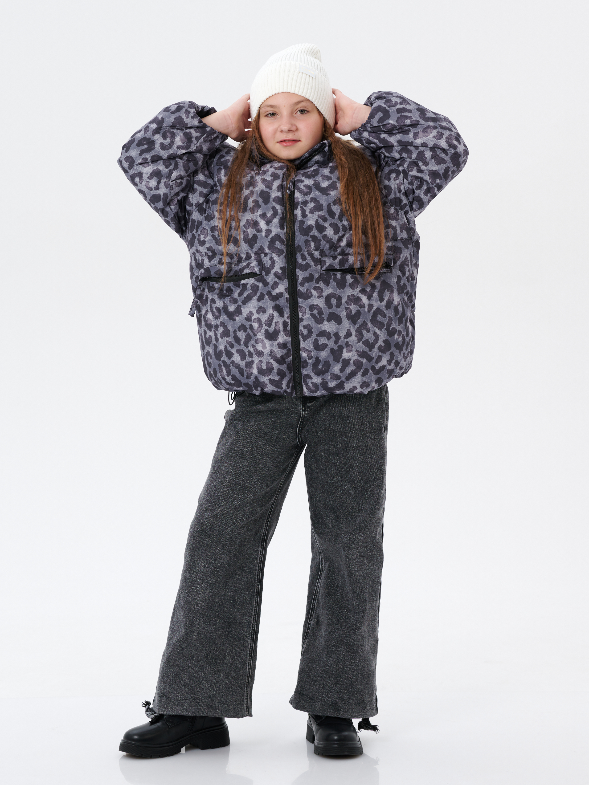 Куртка КрутышОк Т-066 серый леопард - фото 5