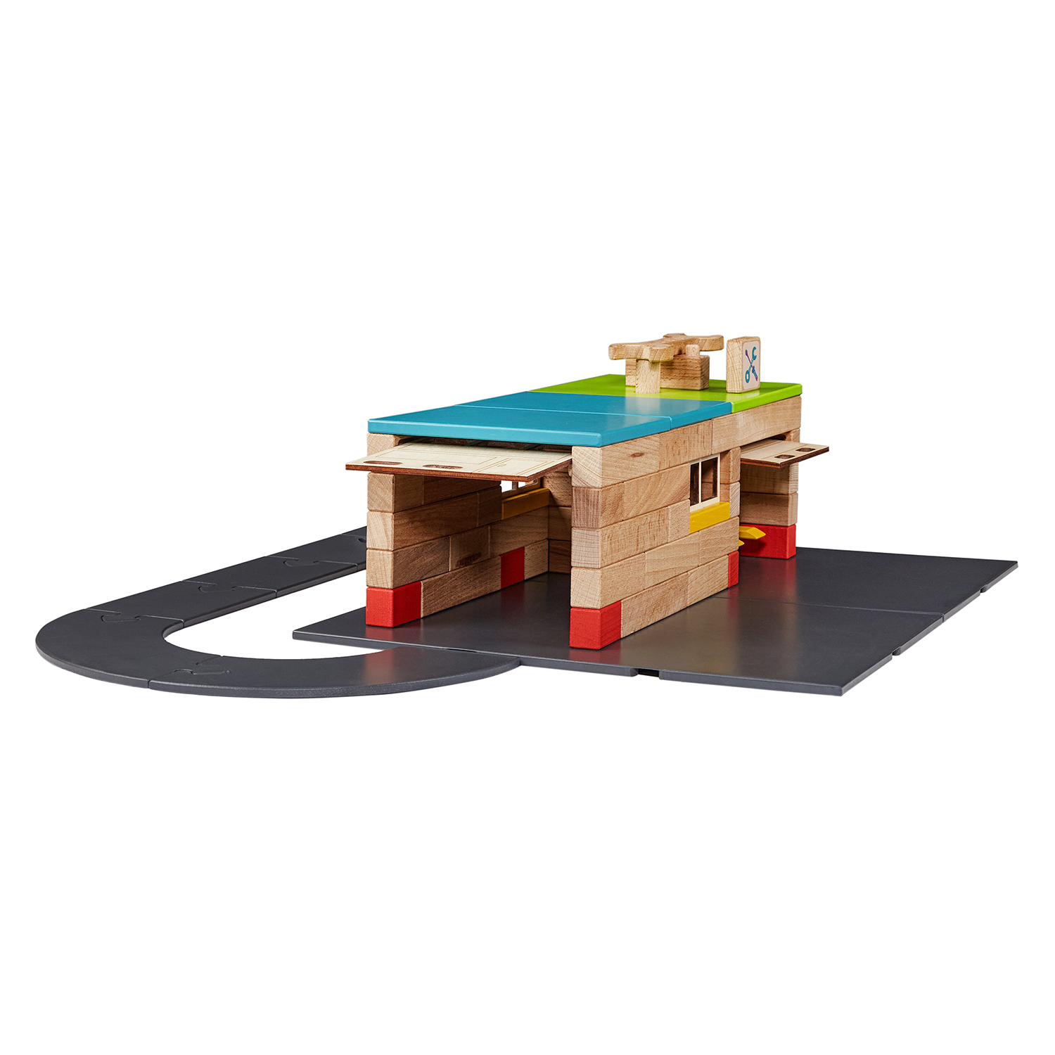 Конструктор WOOD BLOCKS Транспарк деревянный - фото 26