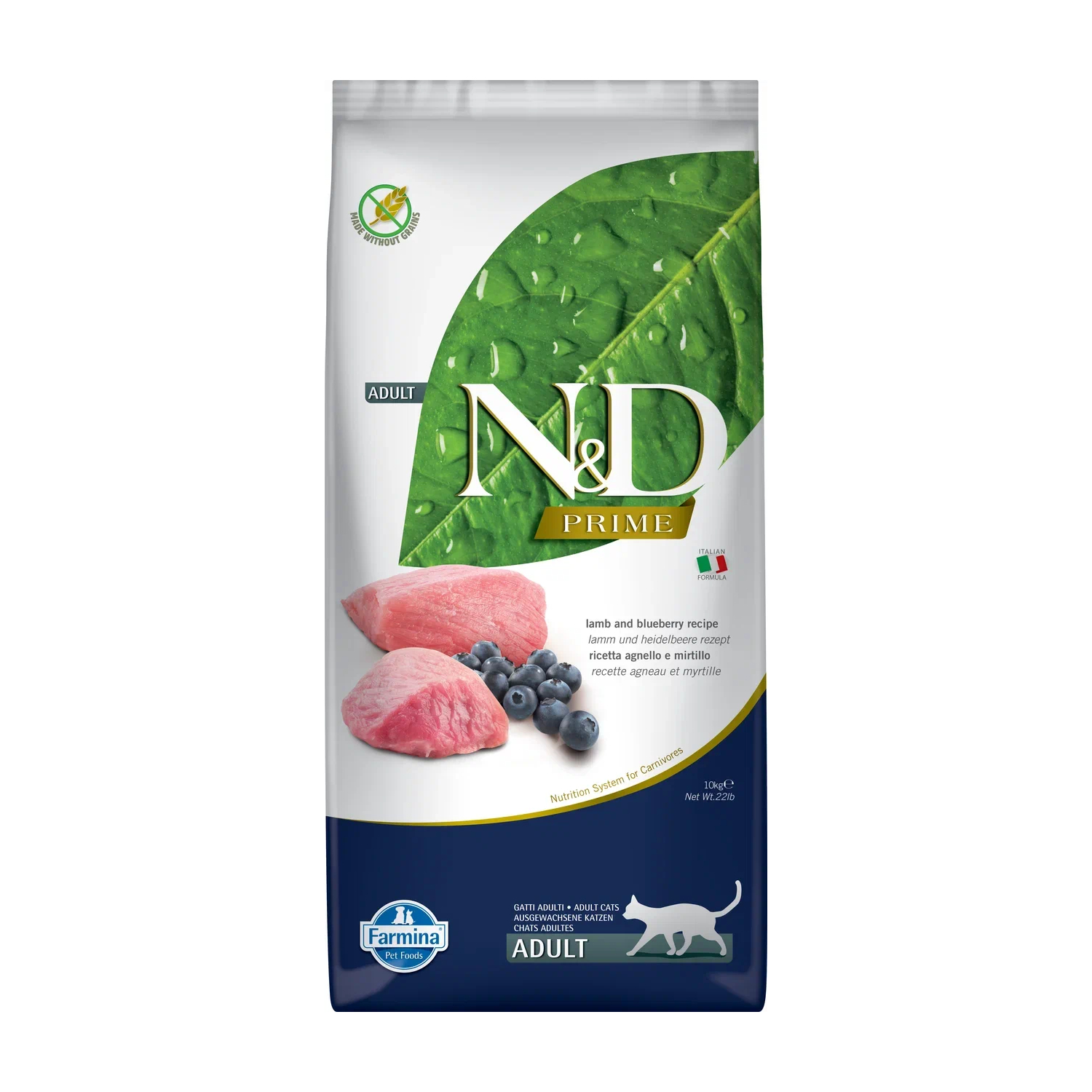 Корм сухой для кошек Farmina ND 10кг ягненок-черника - фото 1