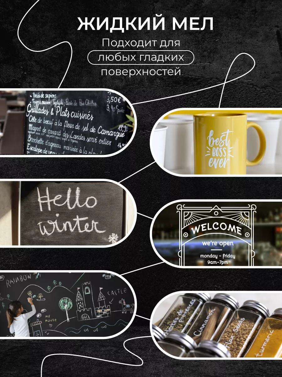 Маркеры AXLER меловые 3 шт. - фото 2