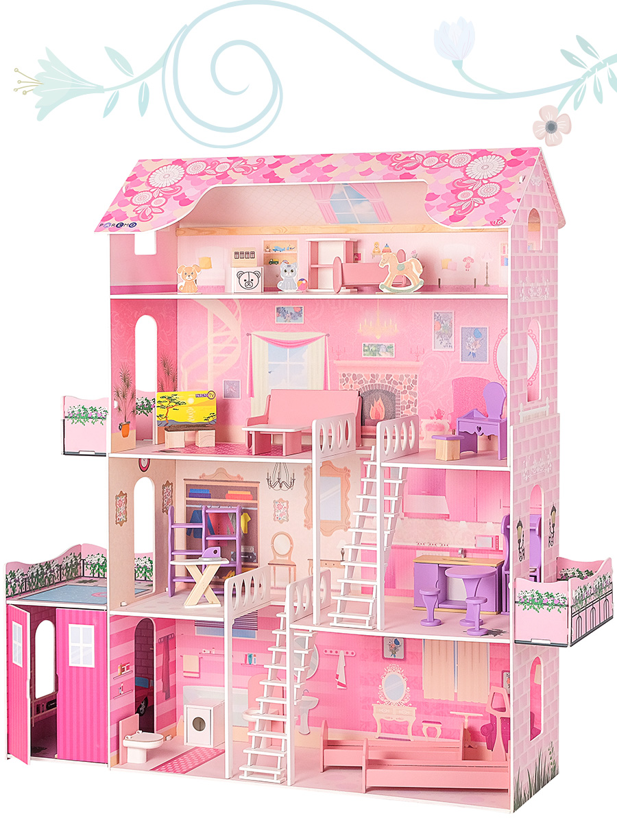 Домик для кукол PAREMO 121 см с мебелью PD316-01 - фото 12