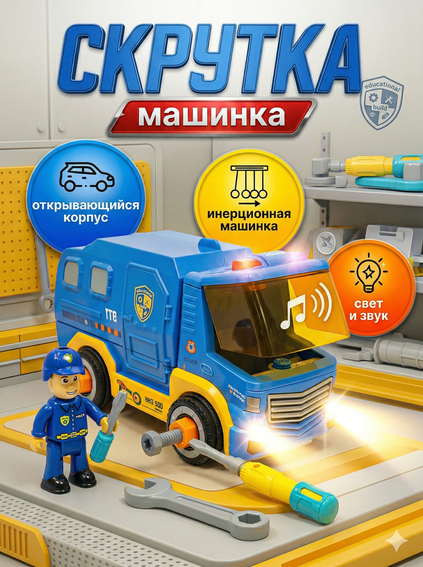 Конструктор SHARKTOYS Полиция - фото 1