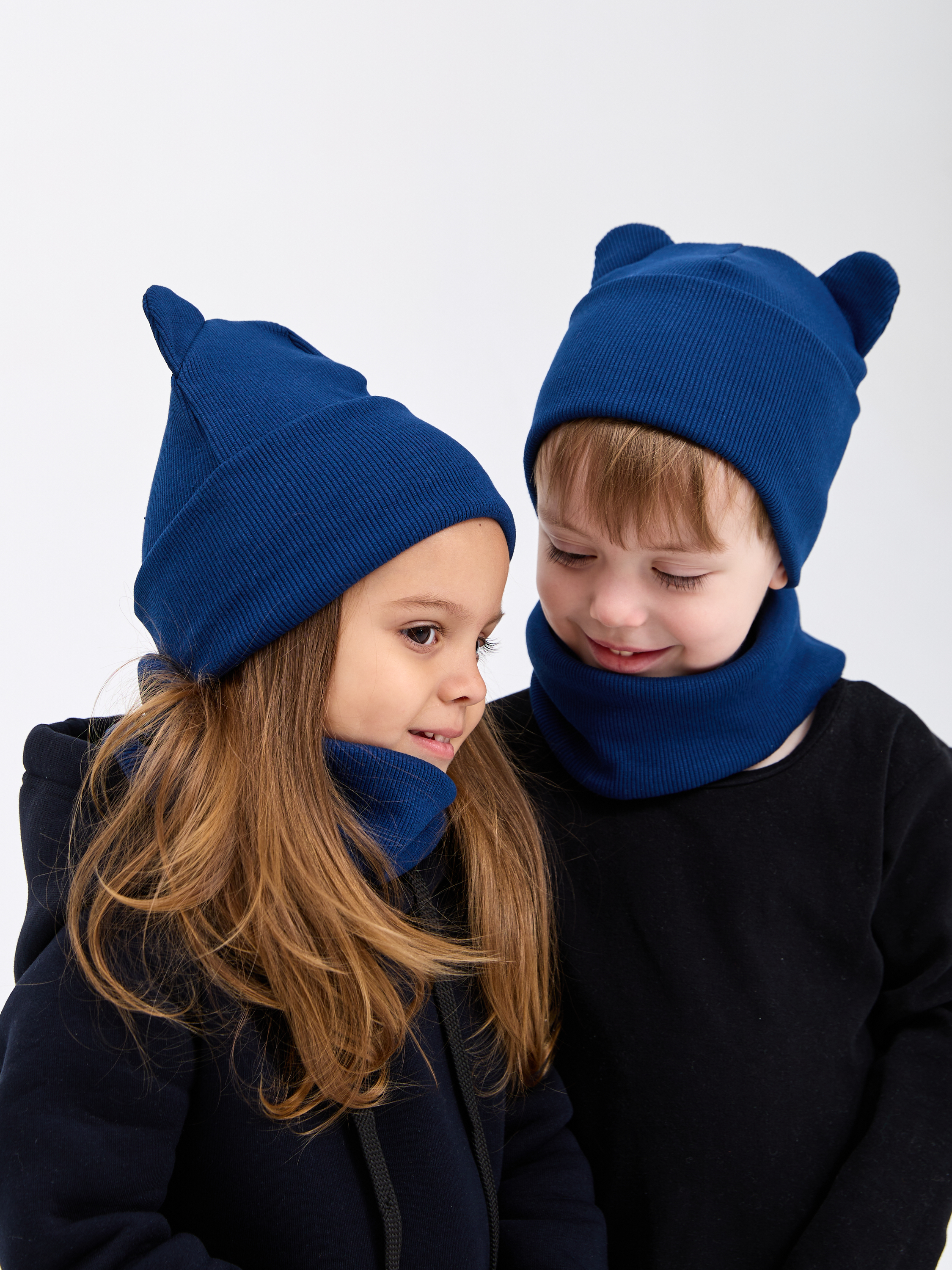 Шапка и снуд Лапушка 0257 тёмно-синий - фото 6