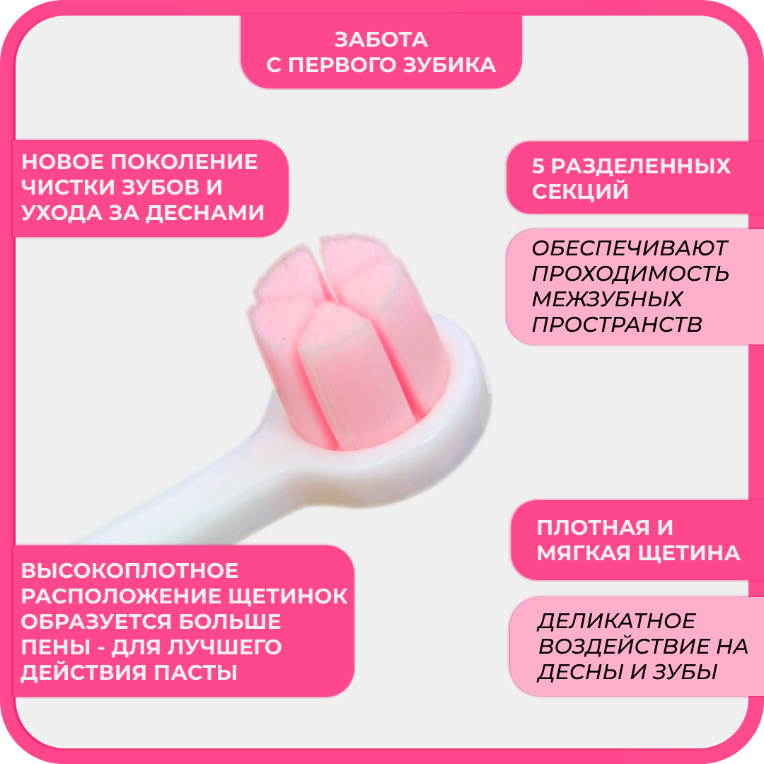 Зубная щетка классическая Чистый Зуб от 0 лет 1 шт. - фото 3