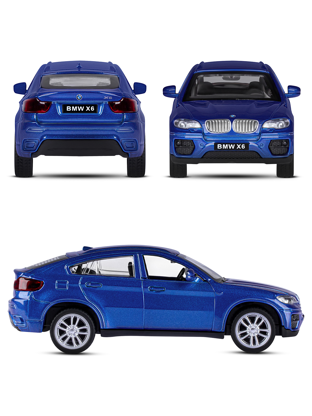 Внедорожник АВТОпанорама BMW X6 1:43 JB1251253 - фото 5