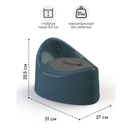 Горшок Amarobaby Fort бирюзовый
